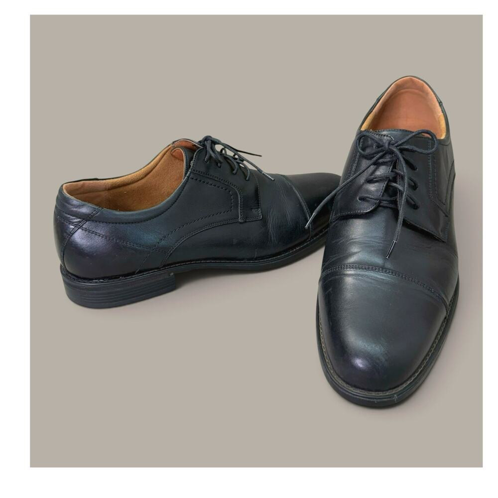 Florsheim Comfortech Mens 13D Black Leather Oxford Casual Dress Shoe Lace Up